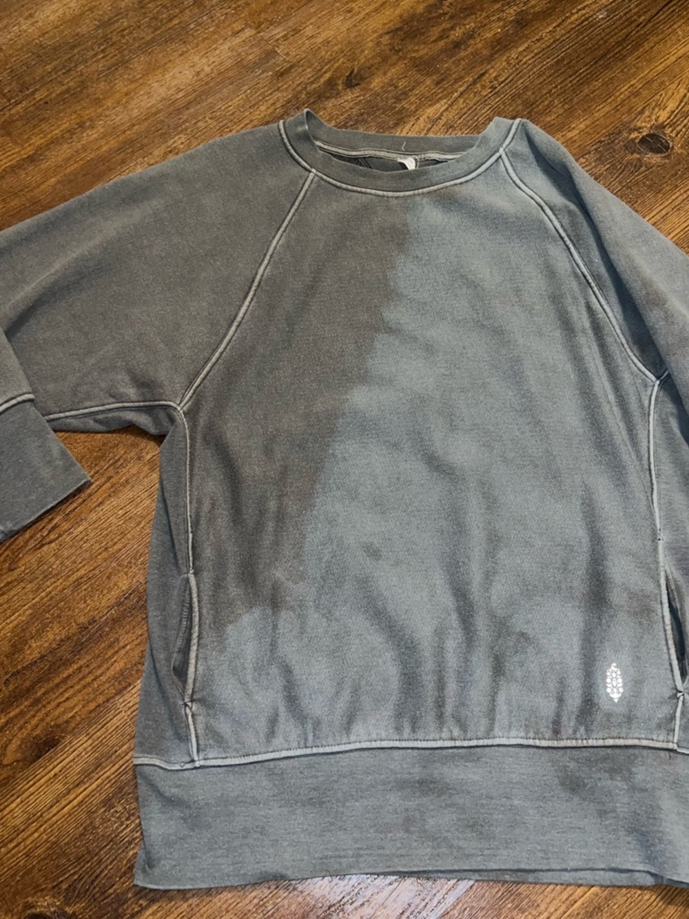 FP Movement Gray Better Days One of a Kind Oversized Pullover Sweatshirt Size M - Picture 7 of 13